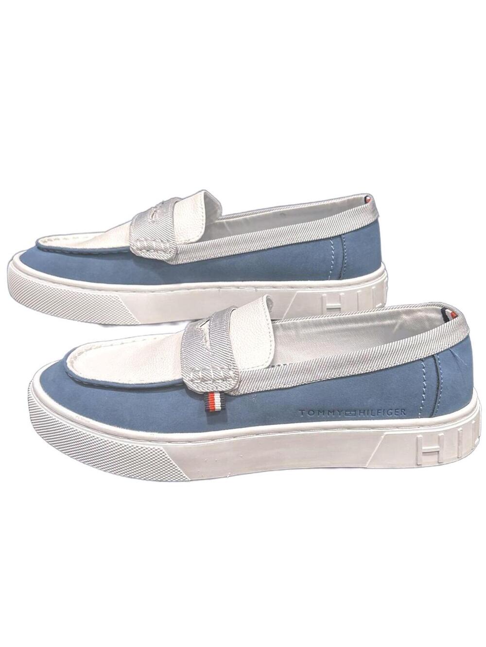 Tommy Hilfiger Women's Walees Penny Loafer "Blue / White" Women's 7.5 | NEW - Picture 2 of 6